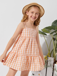 Girls Plaid Dress