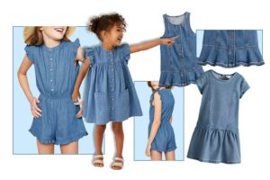 Popular children's denim skirt