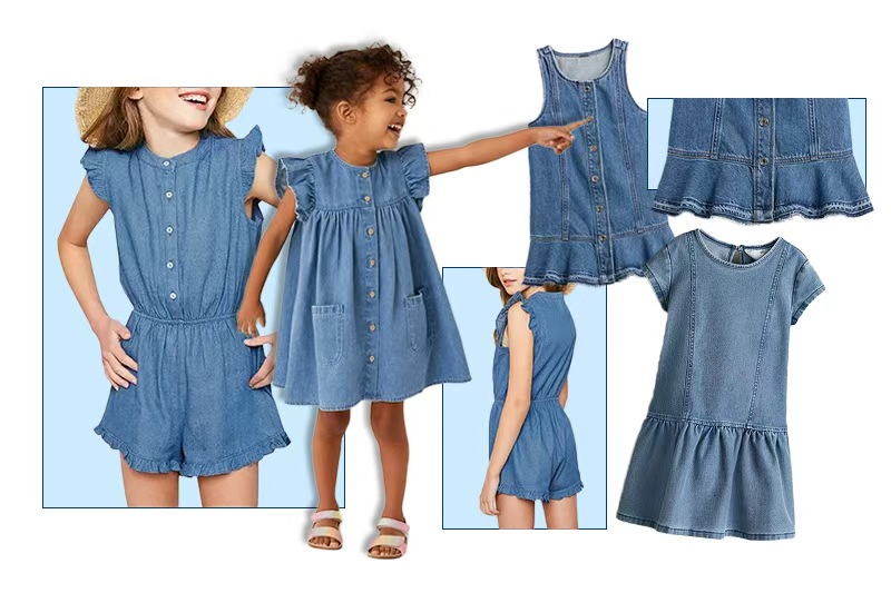 Popular children's denim skirt