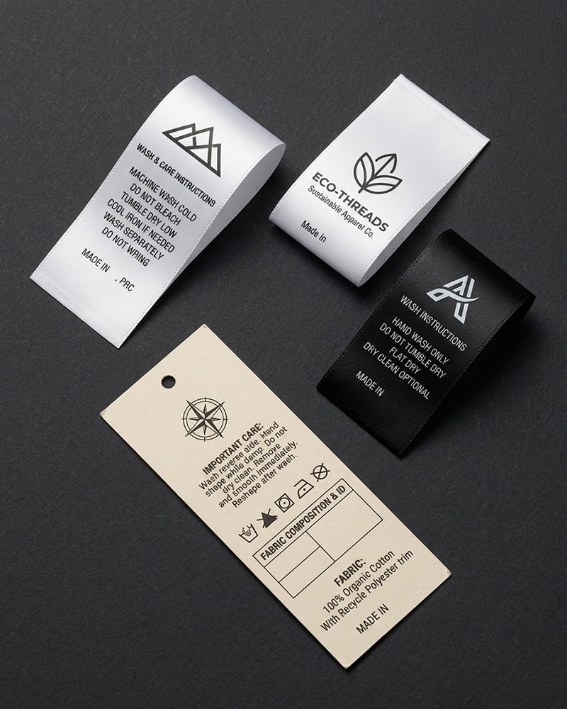 Custom care labels for children's clothing