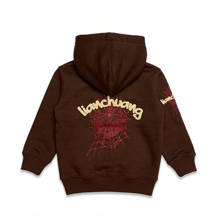 Organic cotton Spider Hoodie for Kids french terry kids pullover custom childrens hoodies sustainable children’s clothing