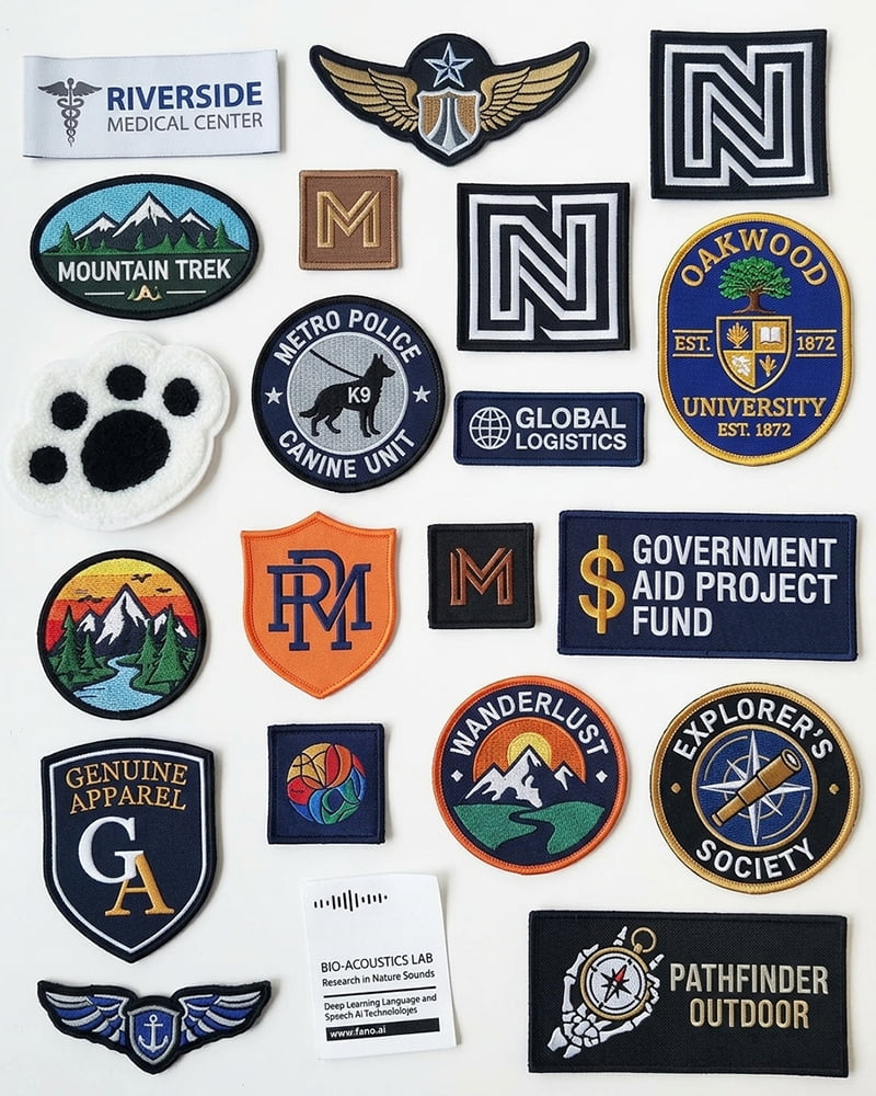Woven labels and patches for kids apparel