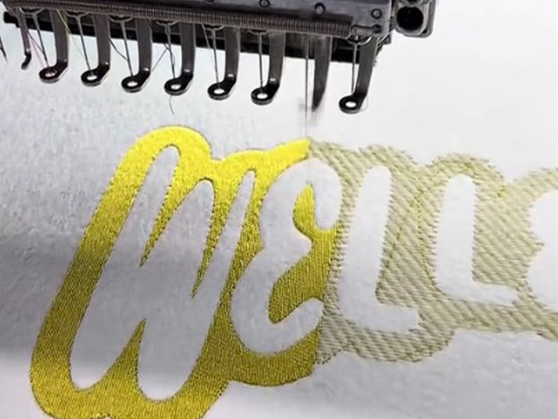 Flat Embroidery on children's clothing