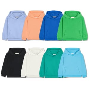 Organic Cotton French Terry Kids Hoodie Custom children sweatshirt eco friendly hoodie for kids clothing