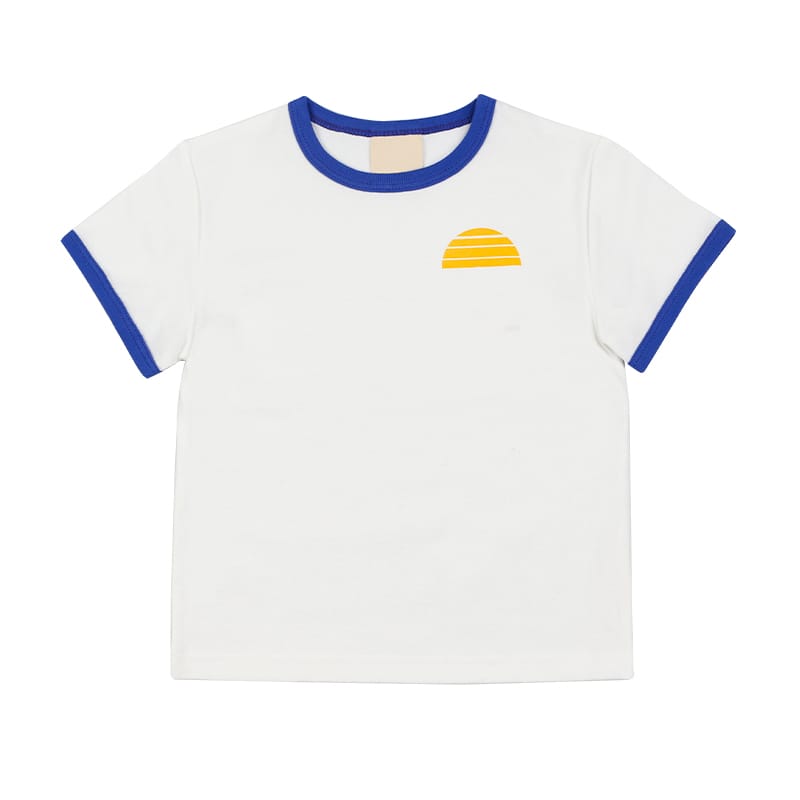 Organic Cotton 185gsm Kids Graphic T-Shirt Retro Ringer Short Sleeve kids tshirt custom boys t-shirts sustainable kids clothing