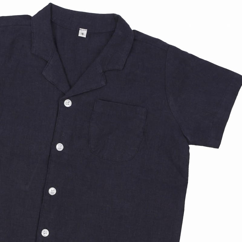 Custom Linen Plain 175gsm Kids Solid Color Short Sleeve Shirt – Breathable Casual Top