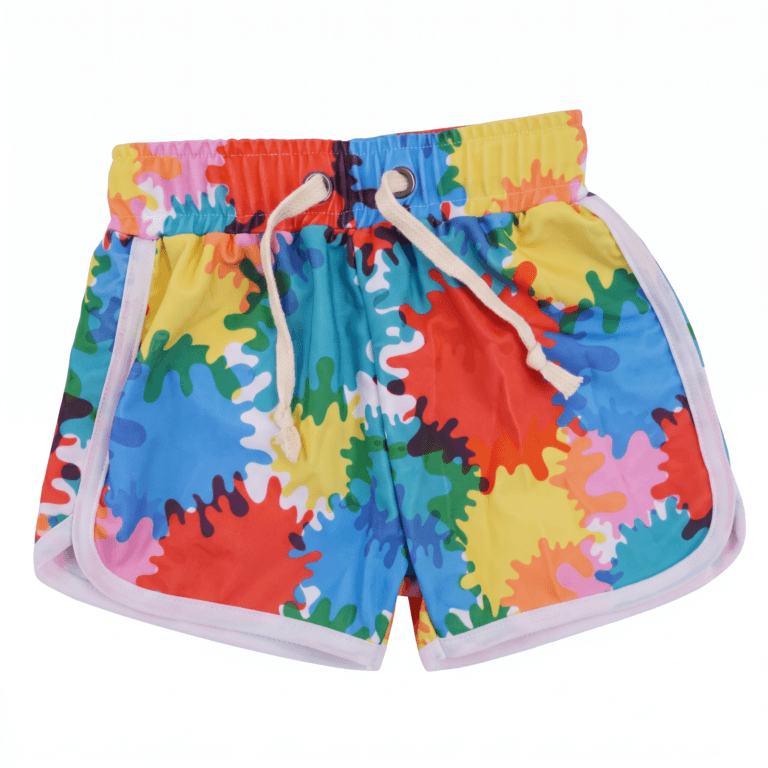Custom Polyester Spandex Kids Printed Swim Trunks – Quick-Dry Boardshorts