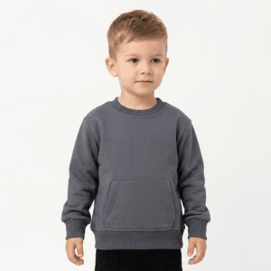 Custom Organic Cotton French Terry Kids Graphic Sweatshirt Eco Friendly Kids Pullover Children‘s Clothing