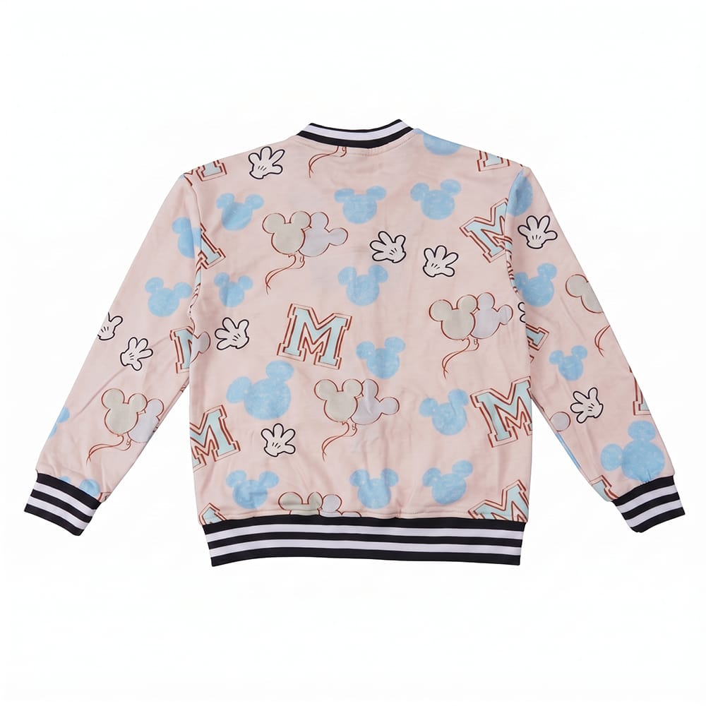 Organic Bamboo Cotton Terry Kids Bomber Jacket Sustainable kids jacket Custom Printed Casual Outerwear Kids Clothing
