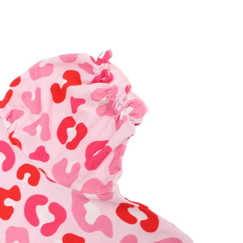 Custom Pure Bamboo Stretch Jersey Kids Short Sleeve Dress – Printed Ruffle Dress