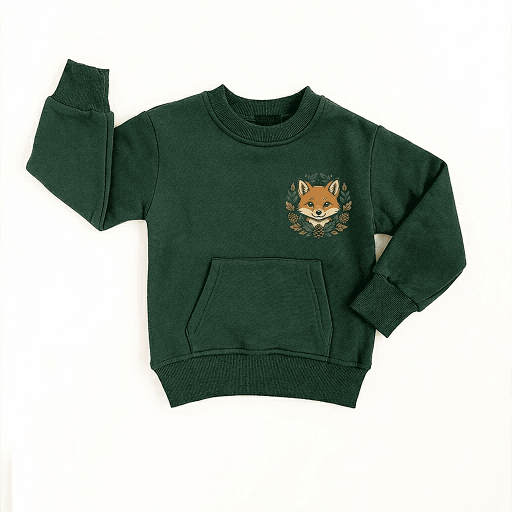 Custom Organic Cotton French Terry Kids Graphic Sweatshirt Eco Friendly Kids Pullover Children‘s Clothing
