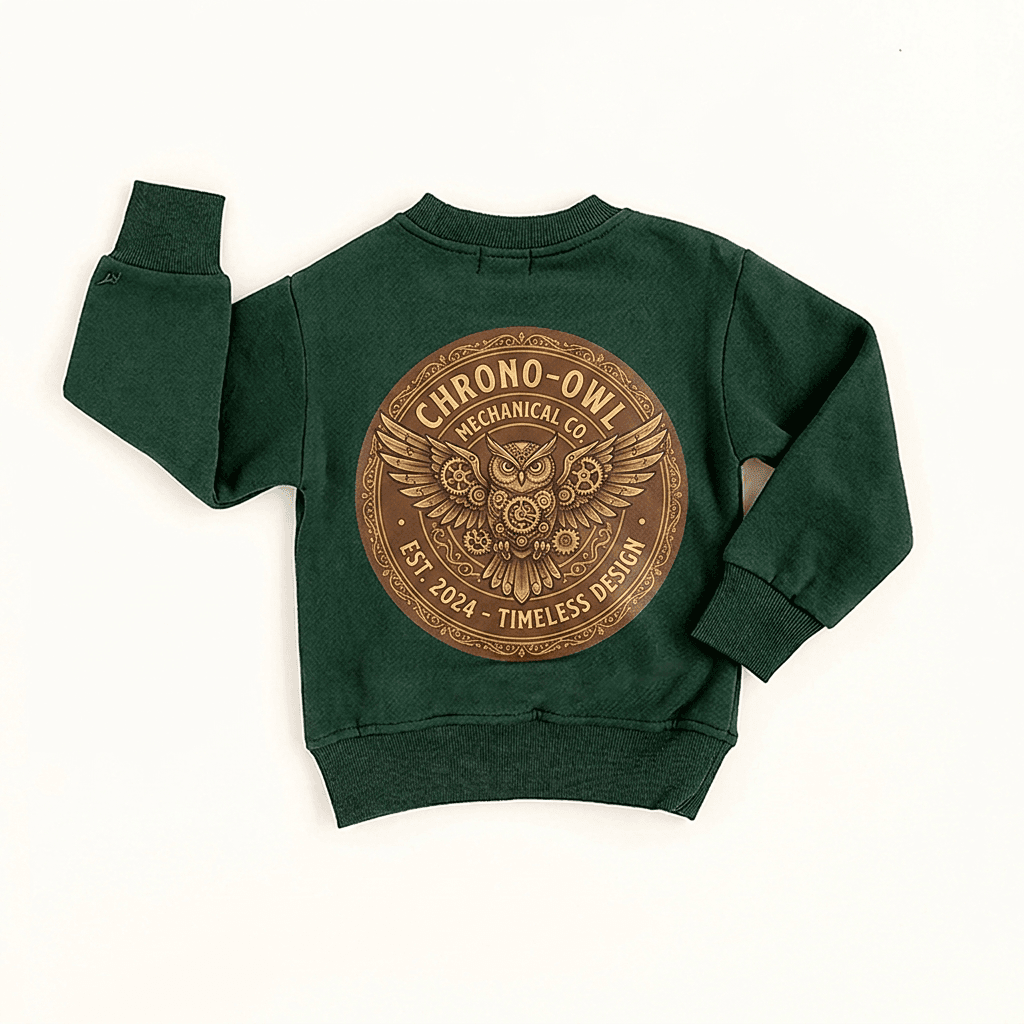 Custom Organic Cotton French Terry Kids Graphic Sweatshirt Eco Friendly Kids Pullover Children‘s Clothing