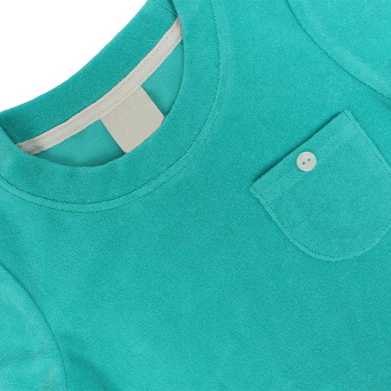 Custom Organic Cotton Spandex French Terry 300gsm Kids Short Sleeve & Shorts Set